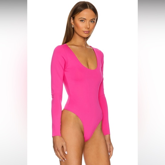 Good American Sculpting Scoop Long Sleeve Body in Ballerina Pink004 NWOT - Picture 3 of 6